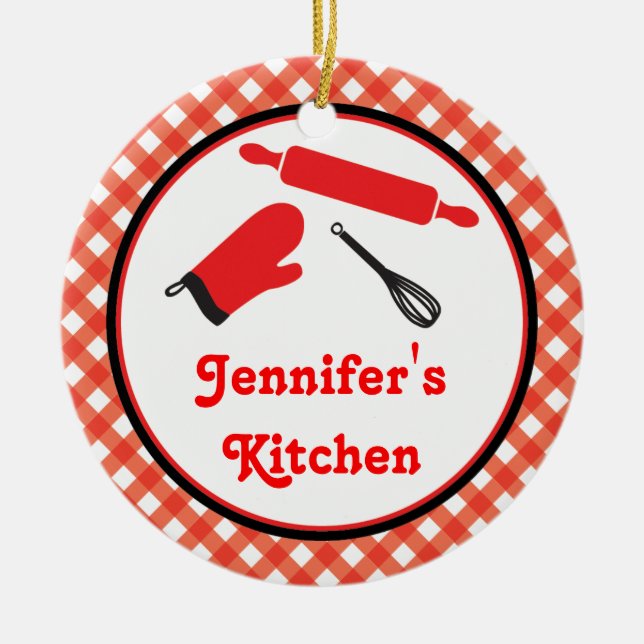 Küchen-Familien-Rezept-Verzierung Keramikornament (Vorne)