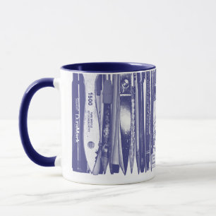 Küchen-Fett-Schreibtisch-Tasse Deli Blau Tasse