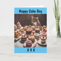 Kuchen fressen Katze Geburtstagsfeier Niedliche Ka