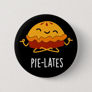 Kuchen Funny Food Pie Pun Dark BG Button