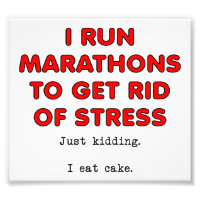Kuchen für Stress Funny Poster