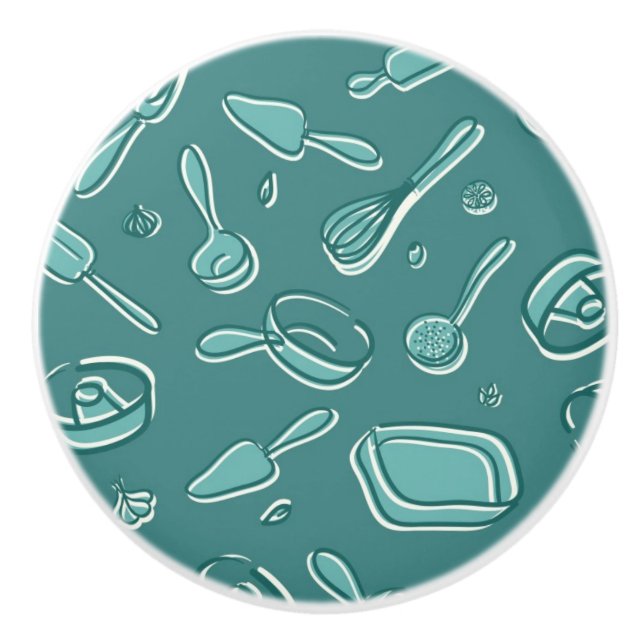 Küchen-Gerät-Muster Keramikknauf (Vorderseite)