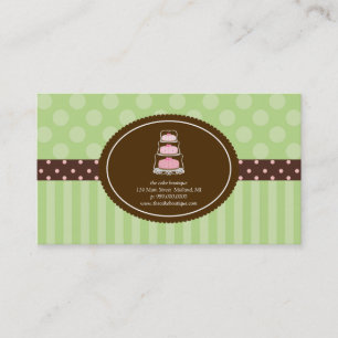 Kuchen-Geschäfts-Stripes Limoner Polka-Punkt Visitenkarte
