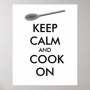 Küchen-Geschenke behalten Ruhe und kochen auf Poster