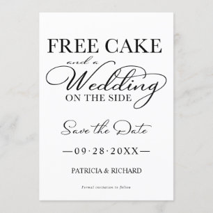 Kuchen gratis und eine Hochzeit nebenbei - Heirats Einladung