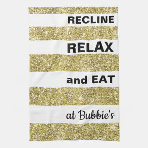 Küchen Handtuch Passover/Gold, "EAT AT... "