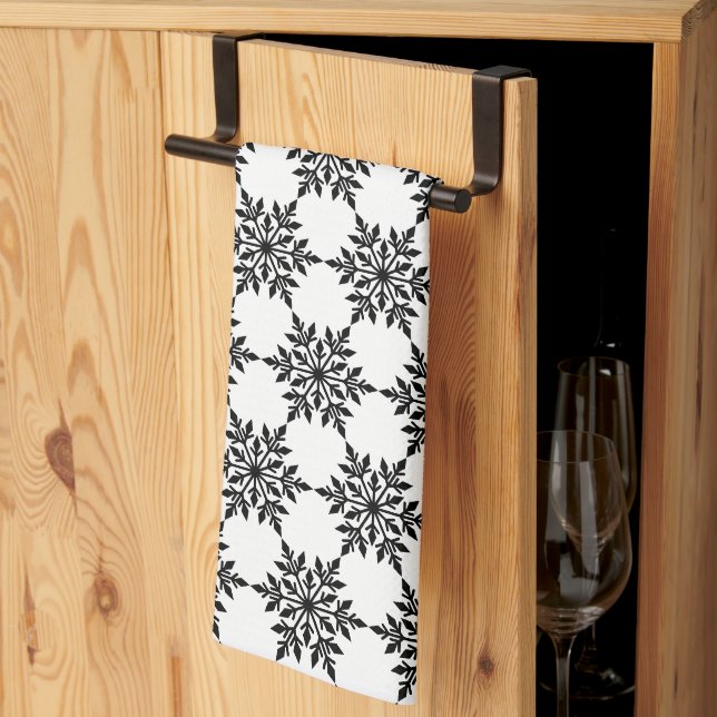 Küchen Handtuch Weihnachten Schneeflocken Küchentü (Drittel gefaltet)