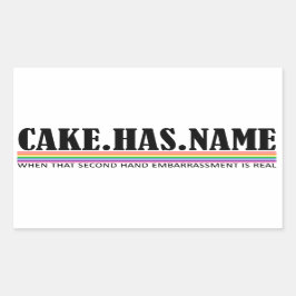 Kuchen hat den Namen 2 - AC Rechteckiger Aufkleber