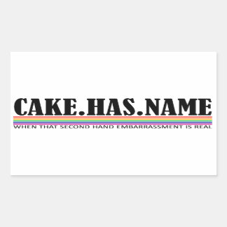 Kuchen hat den Namen 2 - AC Rechteckiger Aufkleber