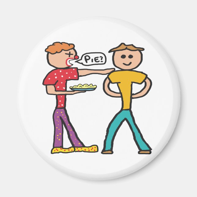 Kuchen im Gesicht Magnet (Vorne)