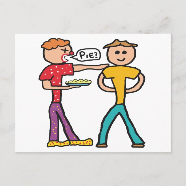 Kuchen im Gesicht Postkarte (Vorderseite)