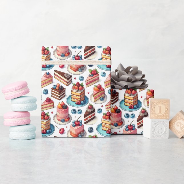 Kuchen in deinem Gesicht Geschenkpapier (Babyparty)