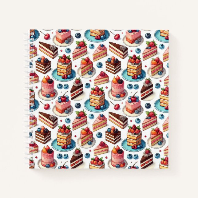 Kuchen in deinem Gesicht Notizbuch (Vorderseite)
