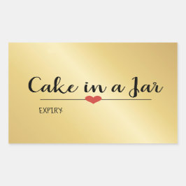 Kuchen in einem Glas Gold Urlaub Rechteckiger Aufkleber