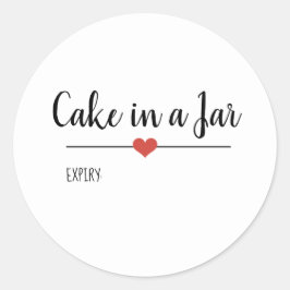 Kuchen in einem weißen Jar-Skript Runder Aufkleber