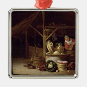 Küchen-Innenraum Silbernes Ornament