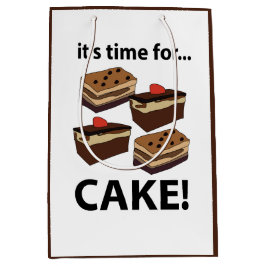 Kuchen ist Zeit für Kuchen Mittlere Geschenktüte