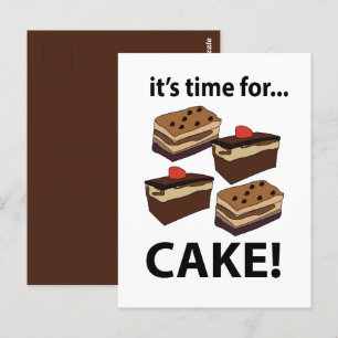 Kuchen ist Zeit für Kuchen Postkarte