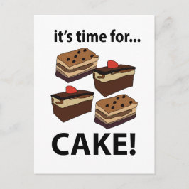 Kuchen ist Zeit für Kuchen Postkarte