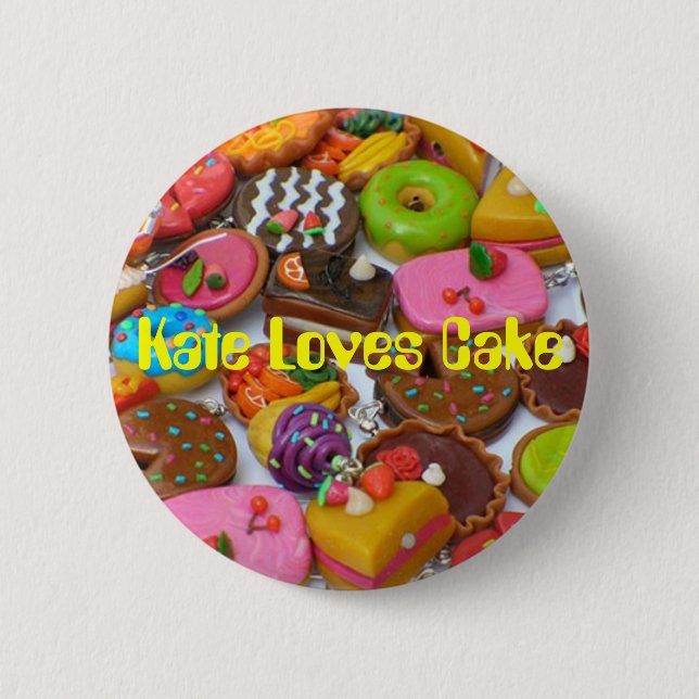 Kuchen, Kate Liebe-Kuchen Button (Vorderseite)