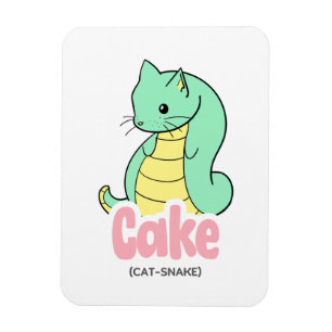 Kuchen (Katze + Schlange) Niedlicher flexibler Auf Magnet