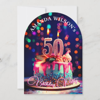 Kuchen, Kerzen und Feiern: 50. Geburtstag Einladung