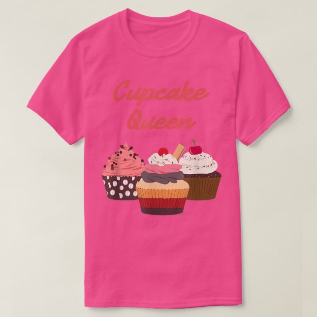Kuchen-Königin, Süßbacken-Grafik, Backwaren T-Shirt (Design vorne)