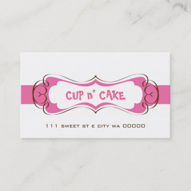 Kuchen, Kuchen, Bäckerei, Business Card Visitenkarte (Vorderseite)