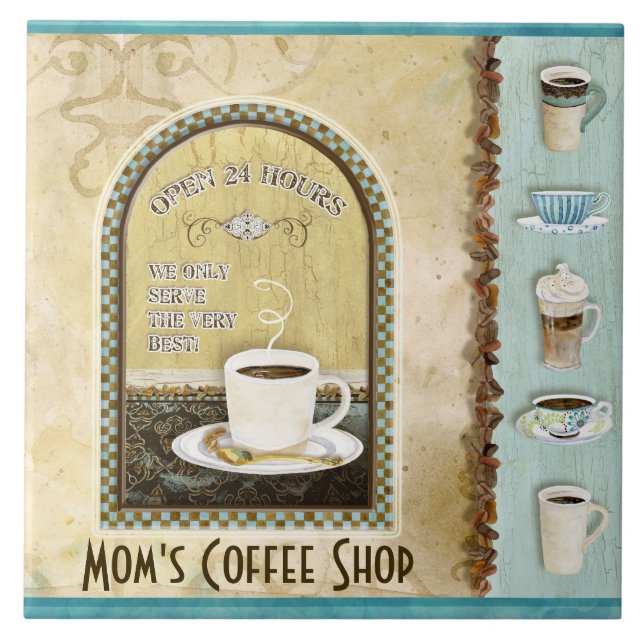 Küchen-Kunst Kaffee-u. der Kaffee-Geschäfts-Java Fliese (Vorderseite)