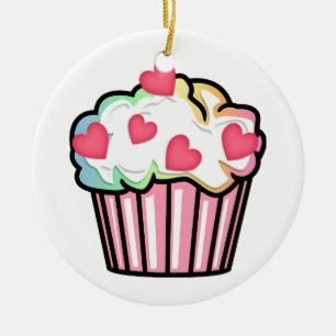 Kuchen-Liebe Keramik Ornament