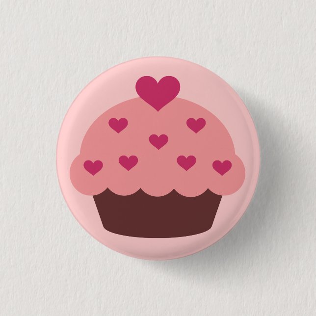 Kuchen-Liebe-Knopf Button (Vorderseite)
