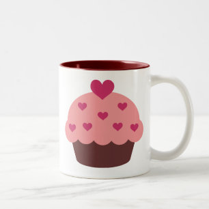 Kuchen-Liebe-Tasse Zweifarbige Tasse