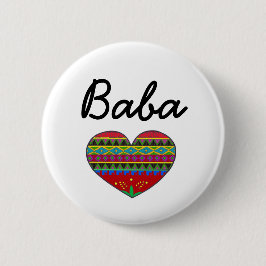 Kuchen-Liebe-ukrainische Volkskunst Button
