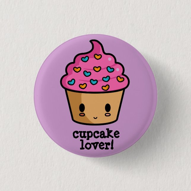Kuchen-Liebhaber-Knopf Button (Vorderseite)