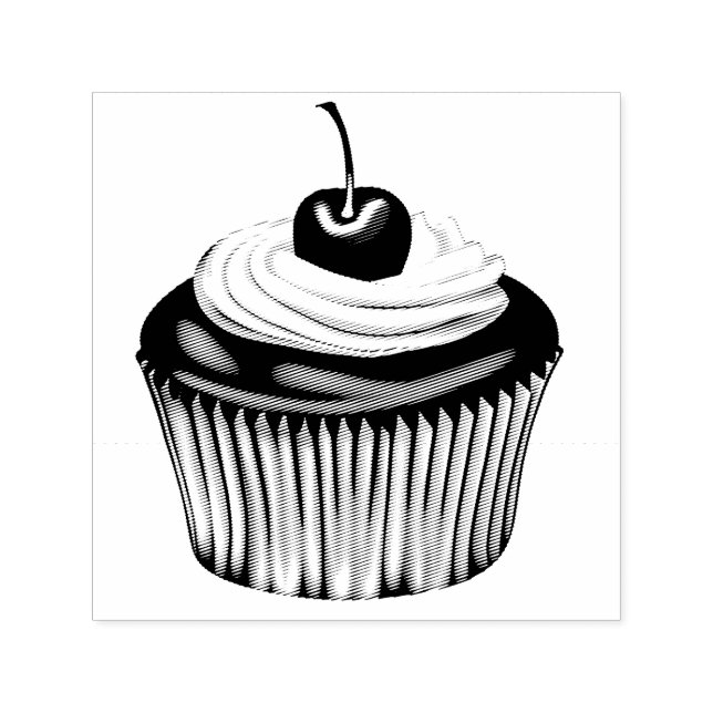 Kuchen mit Kapuze und Kapuze oben Permastempel (Design)