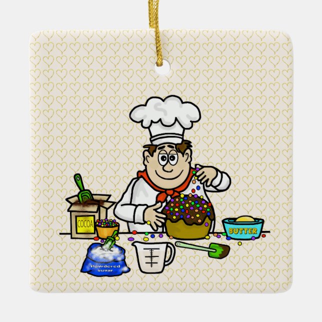 Kuchen mit Liebe Funny Christmas Ornament (Vorderseite)