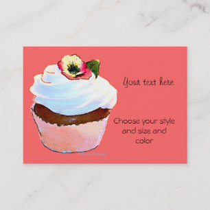 Kuchen mit Pansy Business Card Visitenkarte