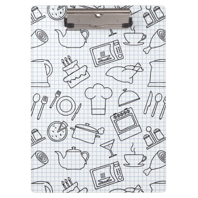 Küchen-Muster 4 Klemmbrett (Vorderseite)