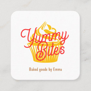 Kuchen oder Cookie Quadratische Visitenkarte