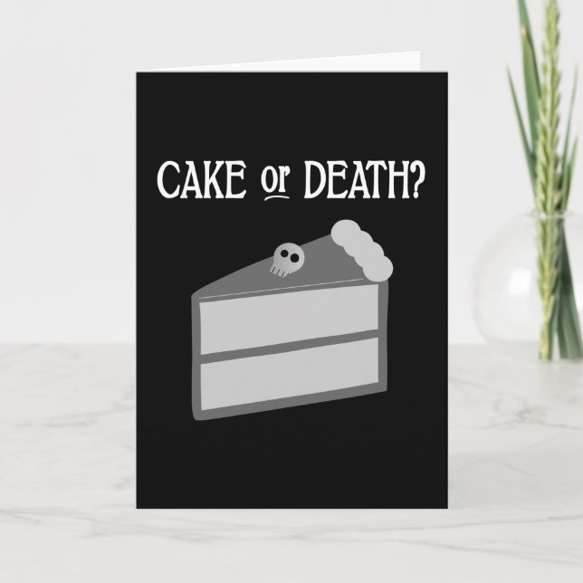 Kuchen oder Tod? Karte (Vorderseite)