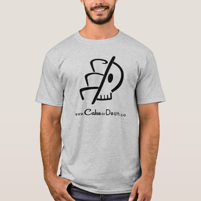 Kuchen-oder Todesikonen-Fronten-nur - Männer weiß T-Shirt (Vorderseite)