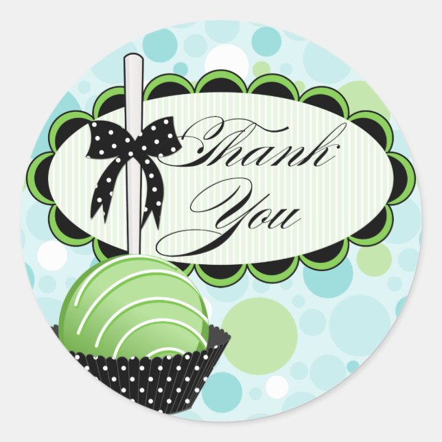 Kuchen Pop Bäckerei Danke Box Siegel Runder Aufkleber (Vorderseite)