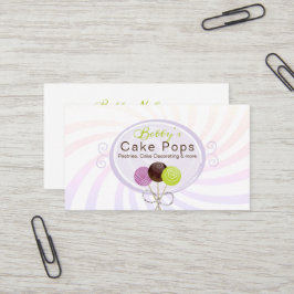Kuchen-Pop-Bäckerei-stilvoller Entwurf Visitenkarte