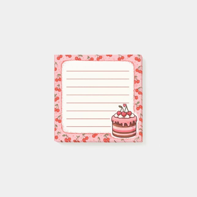 Kuchen Post-it Klebezettel (Vorderseite)