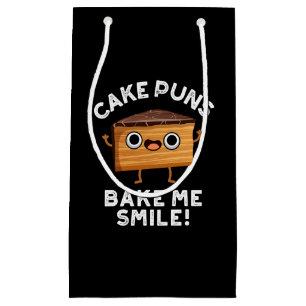 Kuchen Puns Bake Me Lächeln Funny Backpuffer Dark Kleine Geschenktüte
