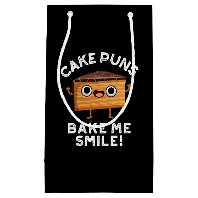Kuchen Puns Bake Me Lächeln Funny Backpuffer Dark  Kleine Geschenktüte (Vorderseite)