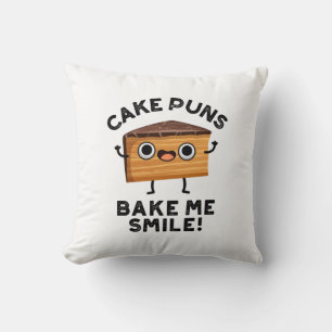 Kuchen Puns Bake Me Lächeln Funny Food Puff Kissen