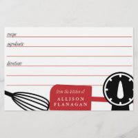 Küchen-Rezept-Briefpapier
