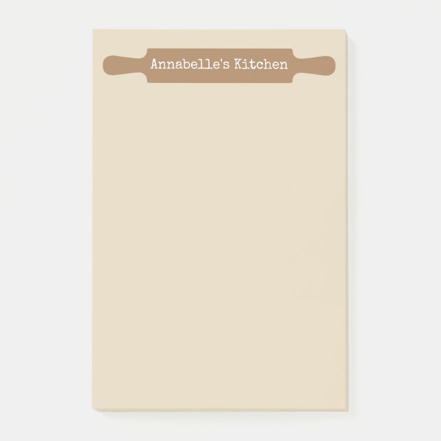 Küchen Rolling Button Personalisieren Post-it Klebezettel (Vorderseite)