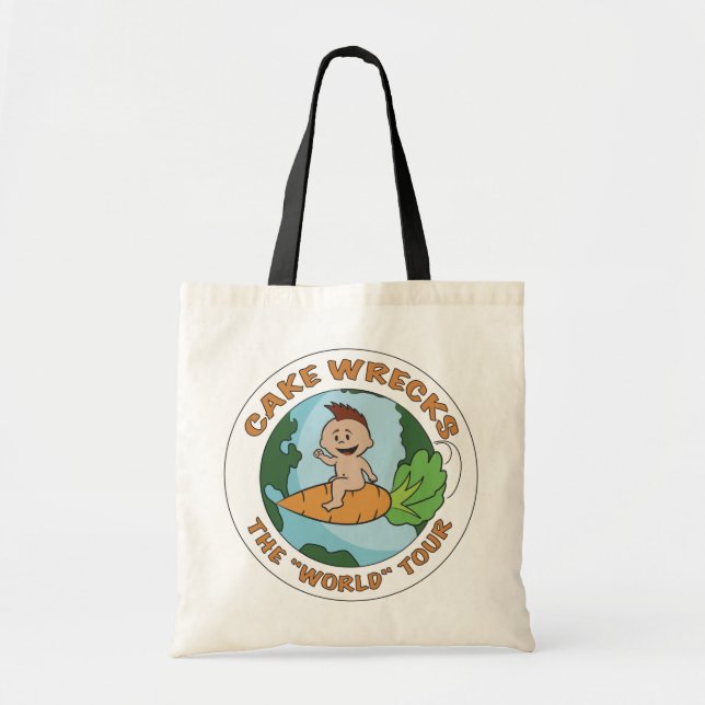 Kuchen ruiniert "Welt" Ausflug-Budget-Tasche Tragetasche (Vorne)